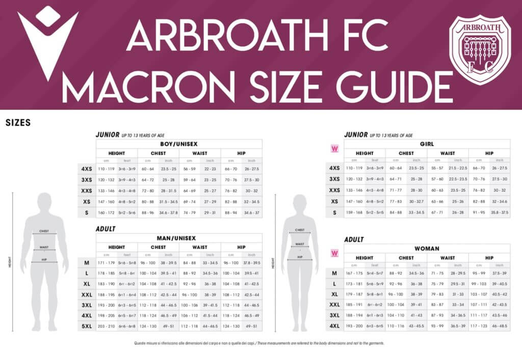 adidas football kit size chart