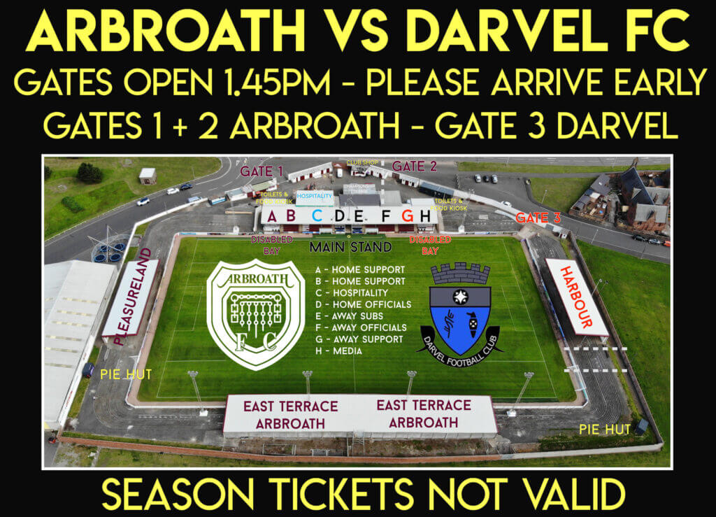 Arbroath Vs Darvel FC - Supporter Information - Arbroath FC