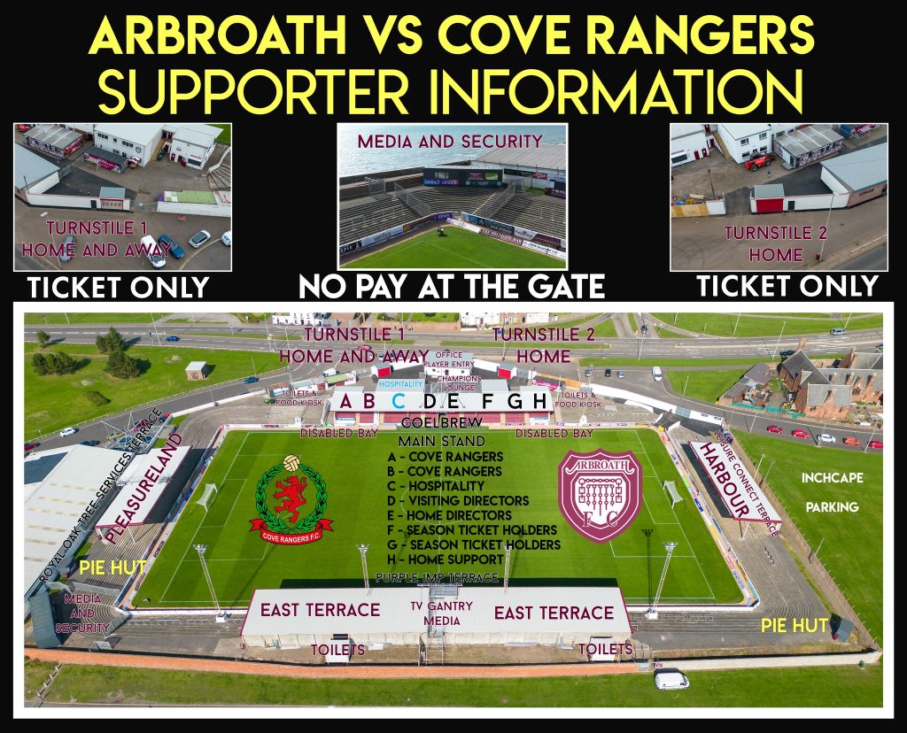 Arbroath Vs Cove Rangers - Supporter Information - Arbroath FC